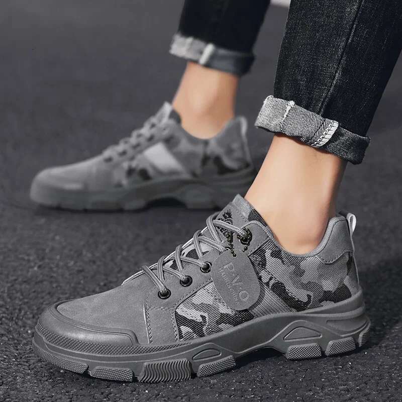 Camouflage Sports Canvas Casual Denim Shoes High-quality Men Outdoor Platform Desert Ankle Bota Mascua
