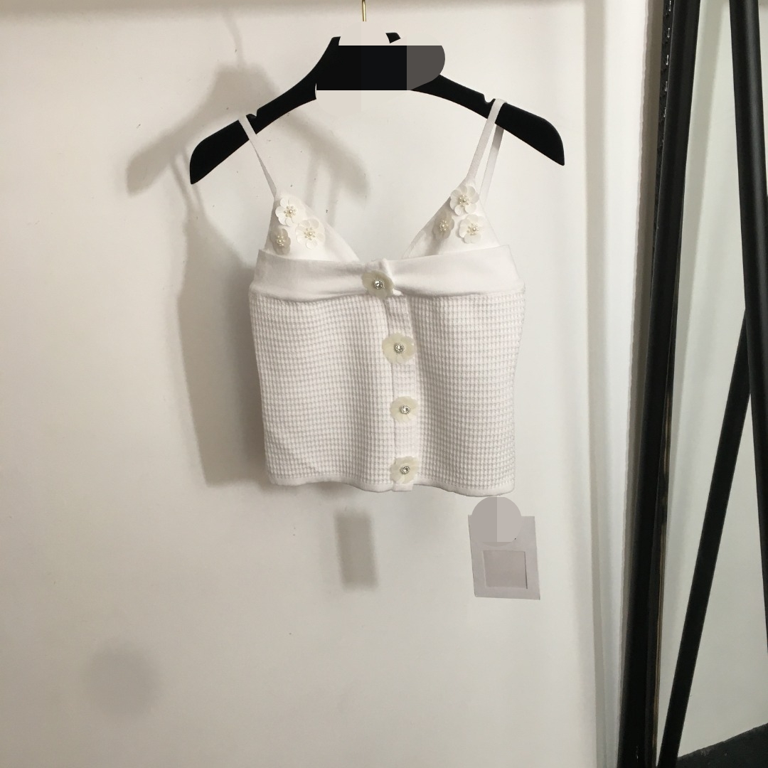 31220 2025 Summer Brand SAme Style Sweater Black White Sleeveless High Quality Dress Fashion Clothes High Quality Womens 20251269