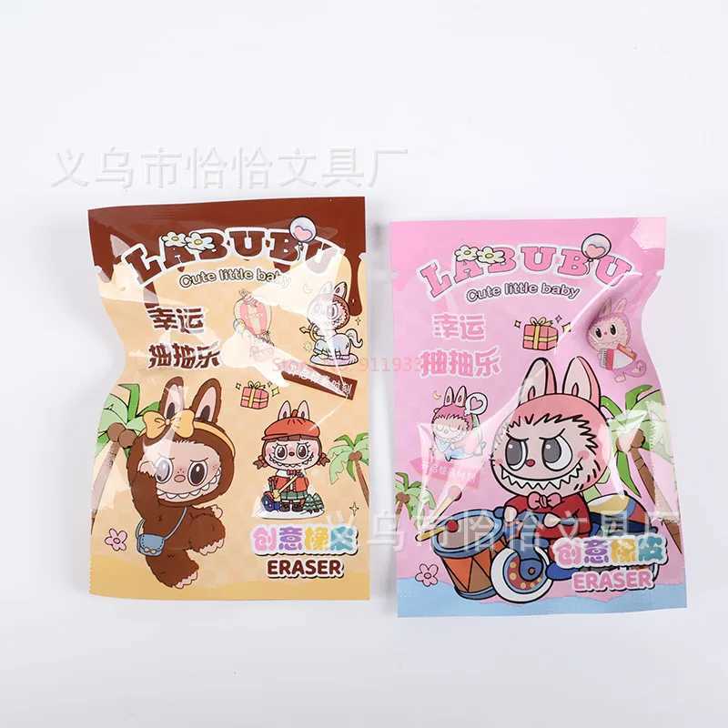 32 pieces/box Labubu eraser blind box animation studio blind box digital cartoon eraser model toy childrens school suppliesT250318
