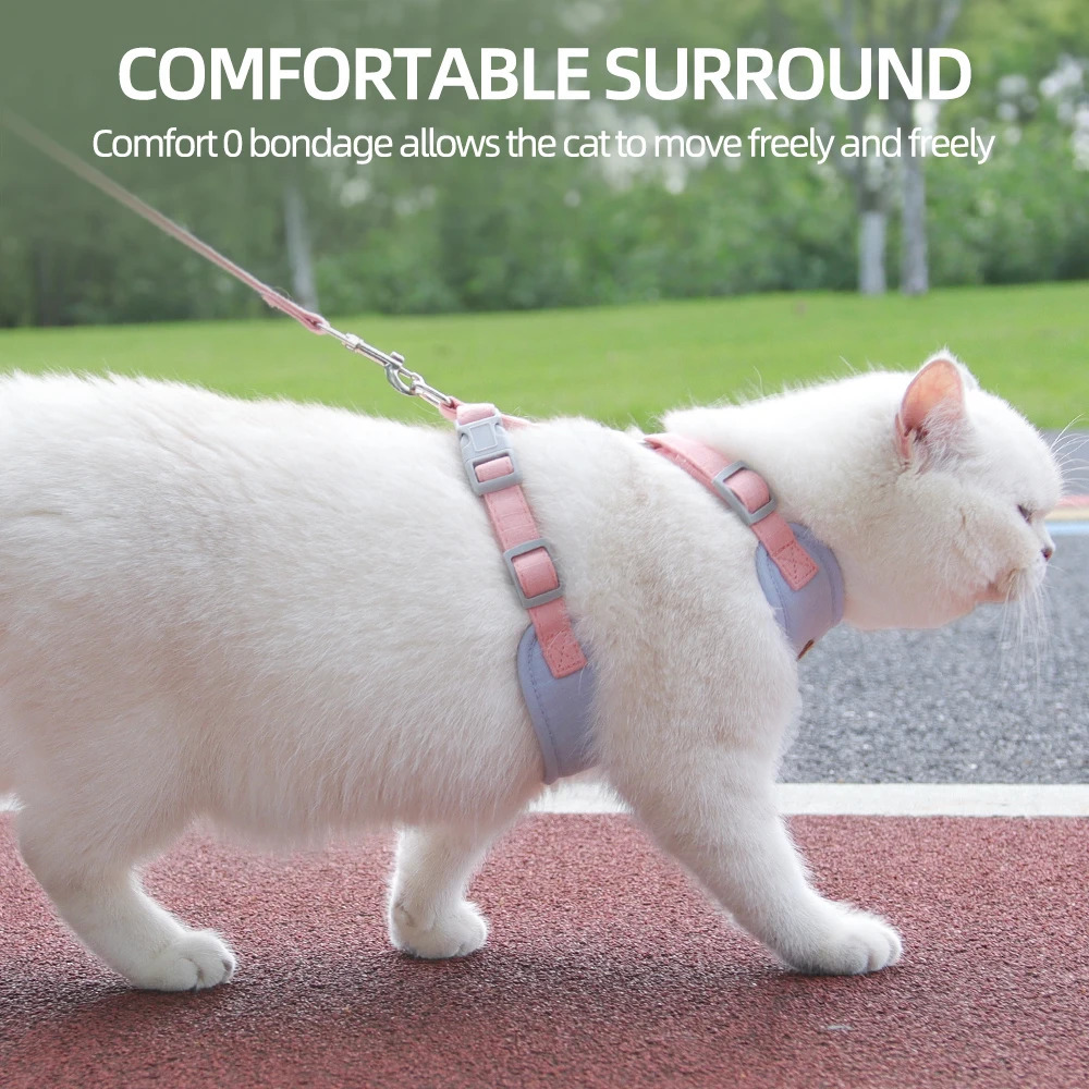 Cat puppy outdoor walking supplies fashionable pet straps and belt sets suitable for puppies cats breathable durable kitten 250318