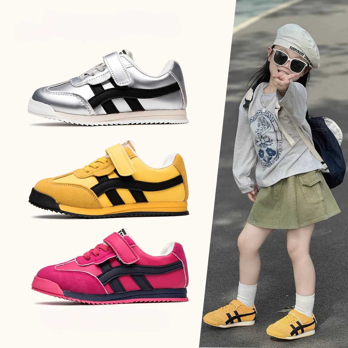 Childrens shoes for girls and boys breathable PU leather baby flat tennis shoes pink/black/gray sizes 26-37XJ250318