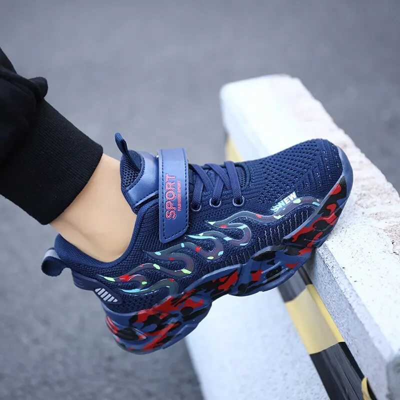 New childrens shoes childrens fashion boys running sports shoes anti slip lightweight sports childrens shoes qualityXJ250318