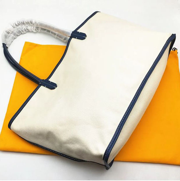 Fashion women's custom shopping bag Small beach bag Leather trim and handle Leather tote bag with dust bag Y1