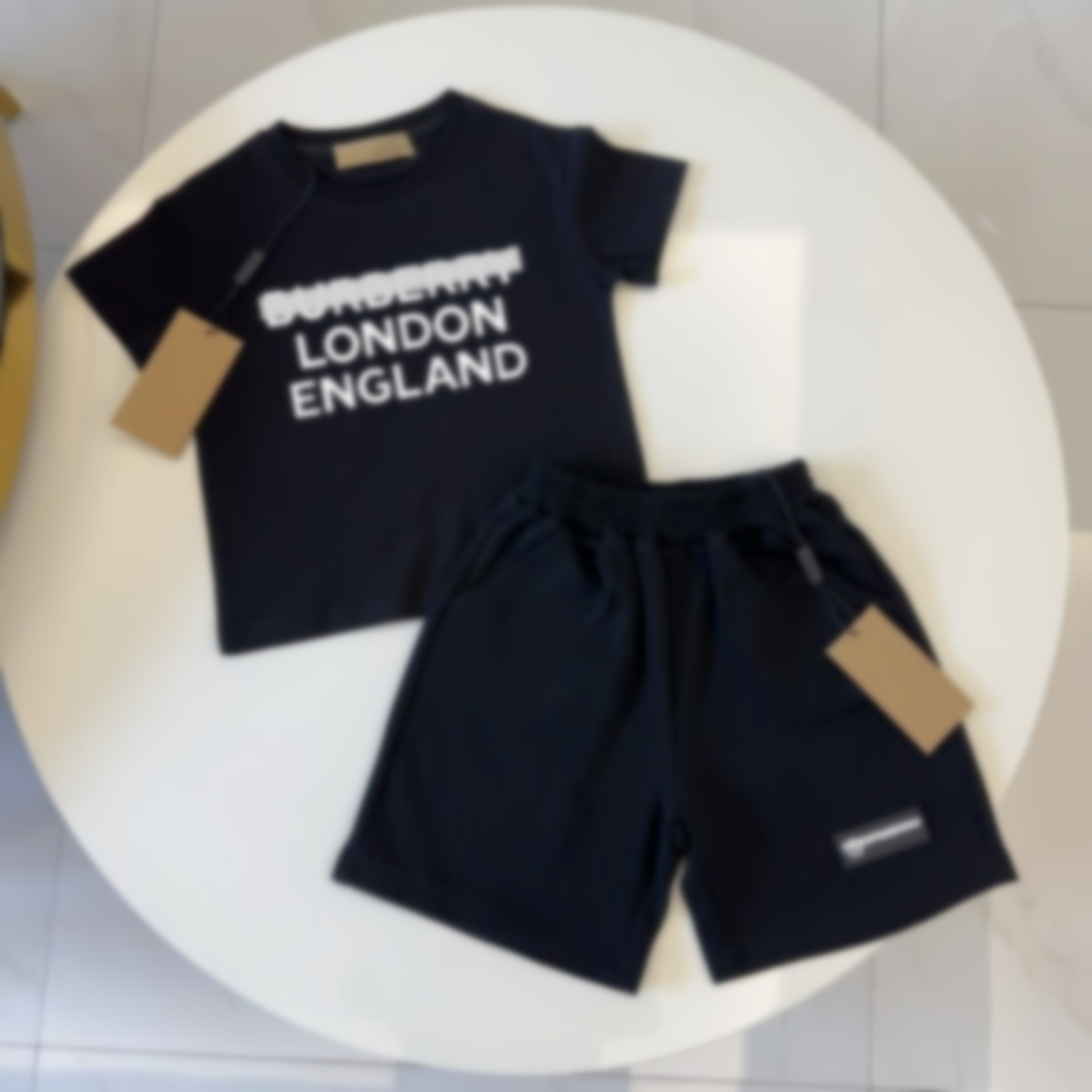 Tracksuits kid short and t shirt set girl pink Tracksuit boy clothe Two Piece classic New baby clothes childrens sets 2-14 ages