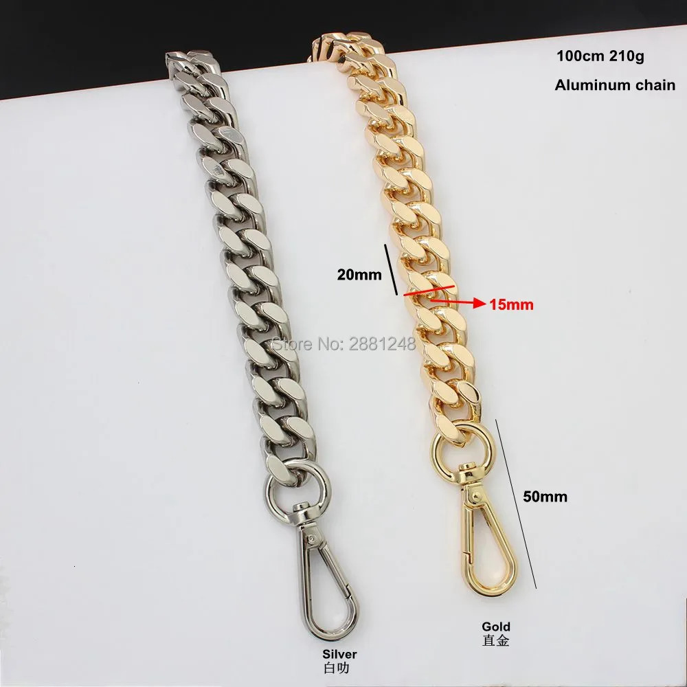 1-5pcs 15mm Advanced Aluminum Make Chain Exceed Light Weight Bags Parts DIY Handles Accessory Handbag Straps Shoulder Bag Chains 250318