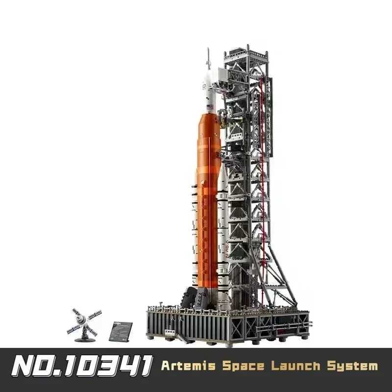 2025 New Product Super Space Shuttle Rocket Building Block Artemis Space Launch System Model Building Kit Space SLS Brick ToyXJ250318