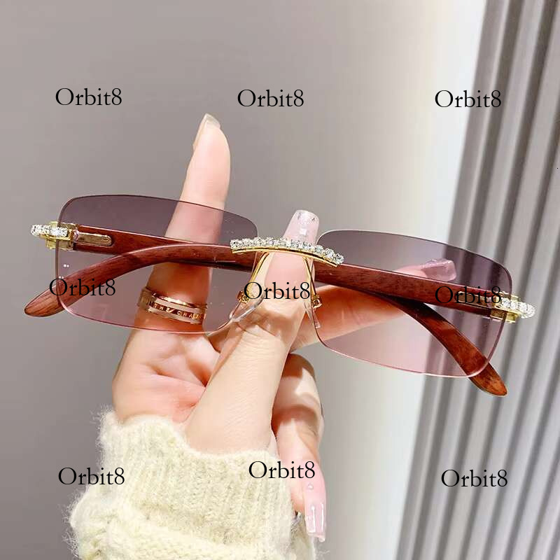 90224 Frameless Trimming New Style 2024 Personality Dia Trendy Women Men Shades Vintage Sunglasses