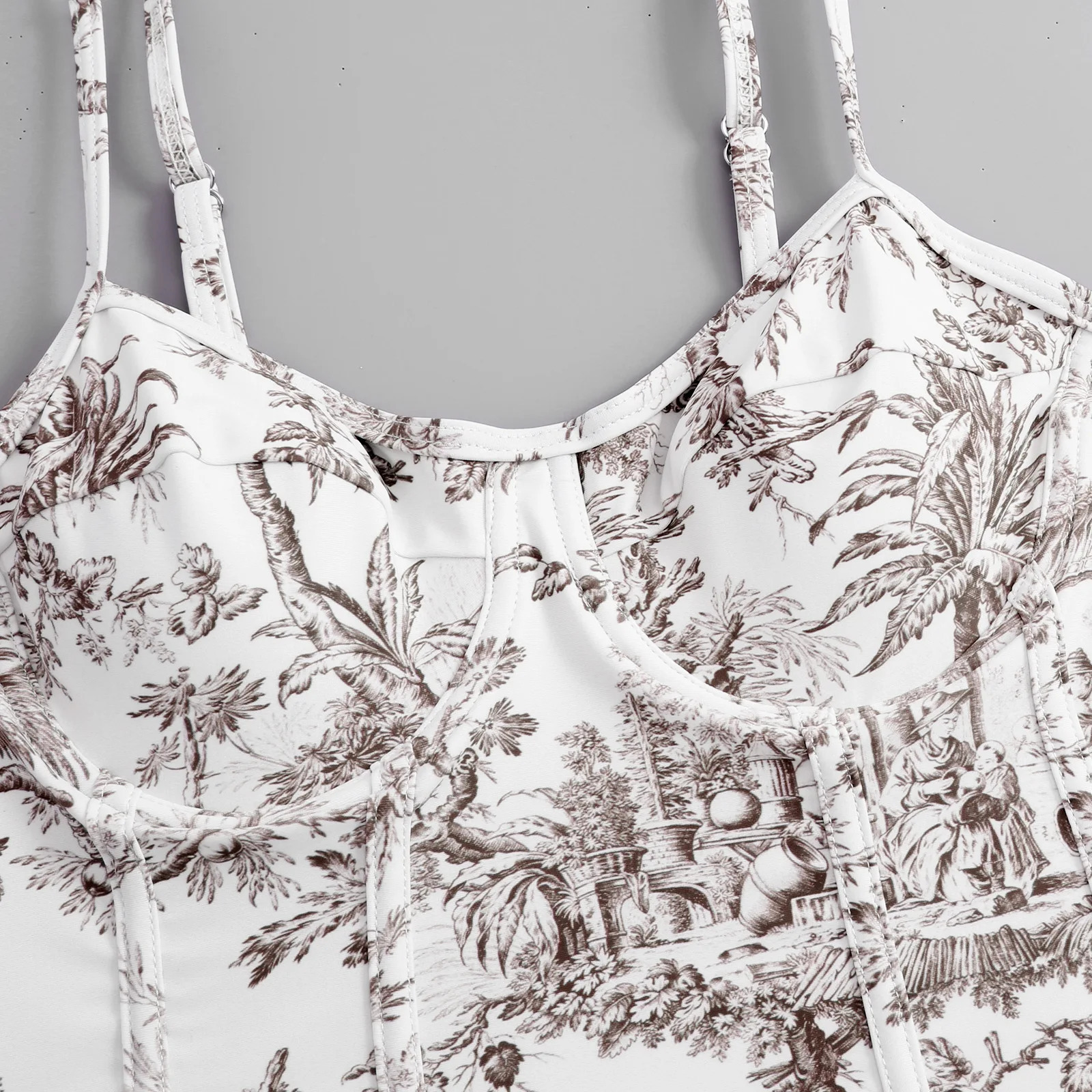 2023 Printed Swimwear Women Swimsuit Push Up Bathers Bathing Swim Suit Beachwear Swimming Summer Bodysuit 250312
