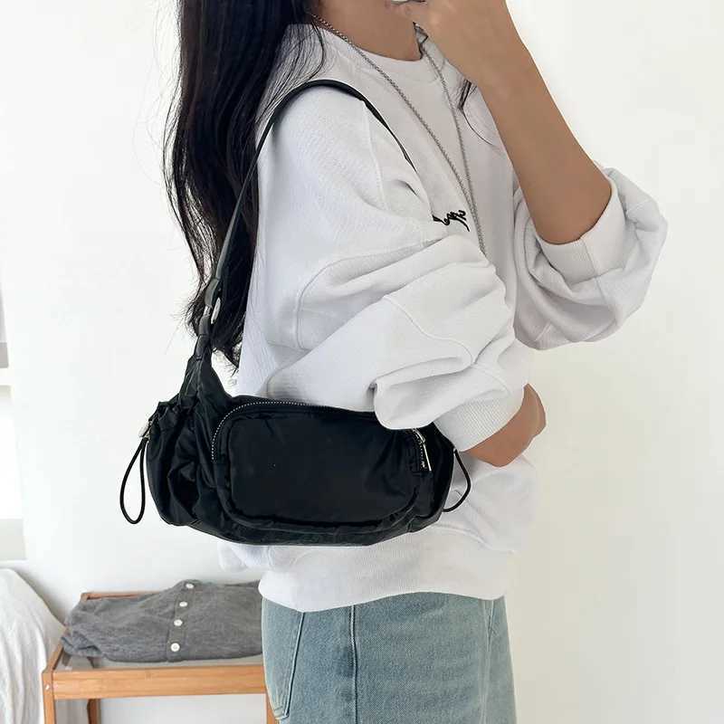 Korean version fi persility niche armpit bag 2024 automatic versatile motorcycle bag large capacity lightweight shoe bag Y250318