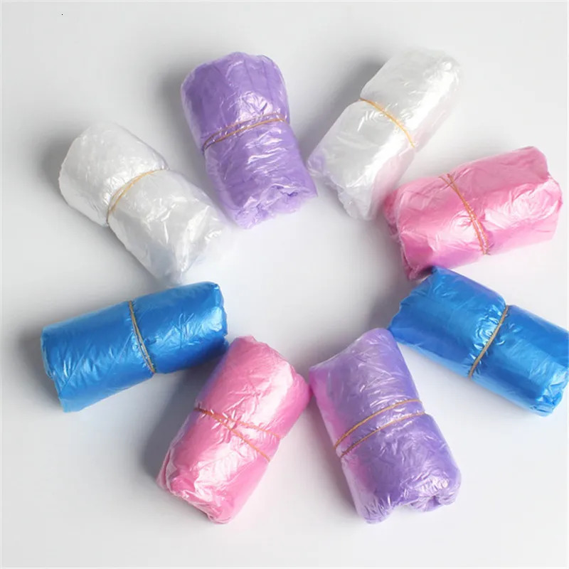 1 pack100 outdoor disposable rain shoe covers waterproof boot thick plastic multi colored optional anti slip shoes 250318