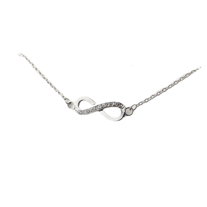 Infinity 8 Figure Necklace Women Simple Fashion Diamond Infinity Item Jewelry