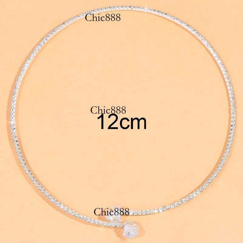 Fashion Rhie Heart Choker for Women Simple Open Collar Necklace Torques Jewelry Accessories