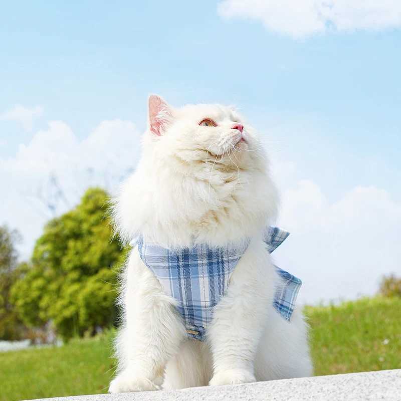 Cat Harness with Leash Set Adjustable Cute Pet Harness For Cats Dogs Polyester Outdoor Walking Cat Lead Leash Pet SuppliesT250318