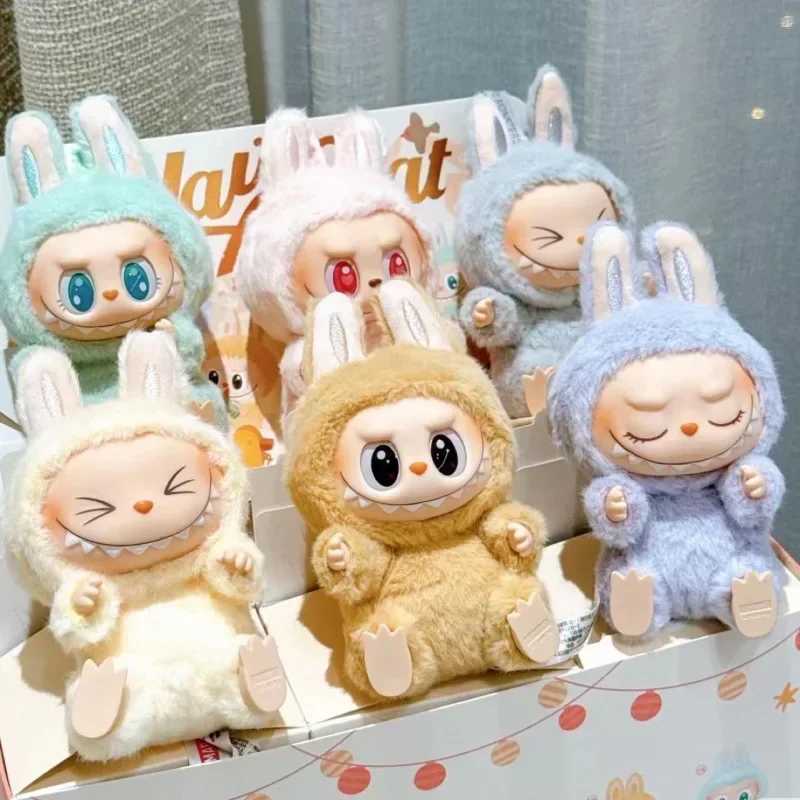 Hot Anime Figure Labubu Have A Seat Series PVC Pendant Doll Model Kawaii The Monsters Blind Box Gift Labubu Macaron 2T250318