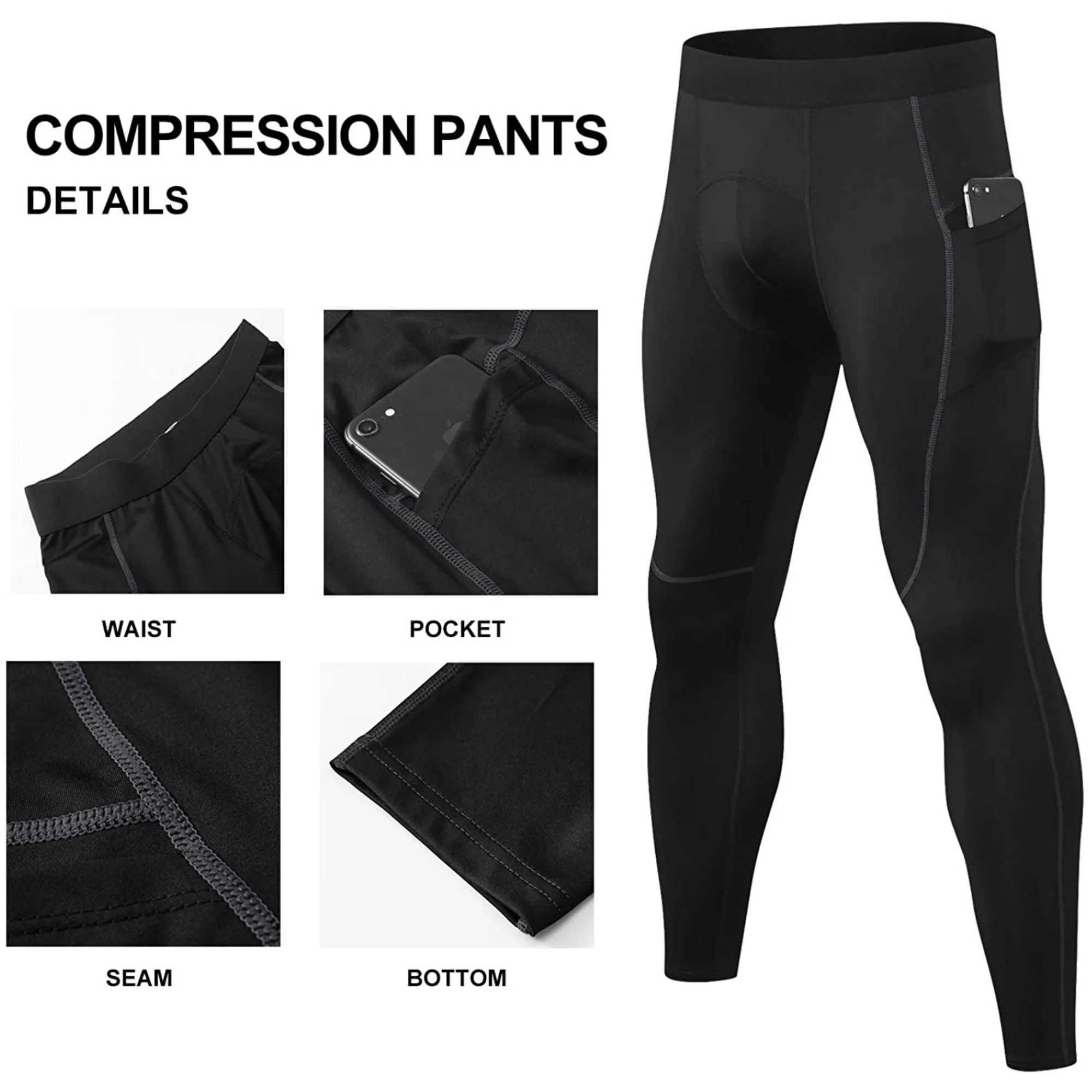 Mens compression pants leggings sports leggings cool dry sports Basel training running W250318