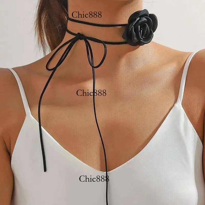 Exquisite Imitation Pearl Choker Fashionable Bow Tie Lace Up Velaet Necklace Personality Simple Jewelry For Woman
