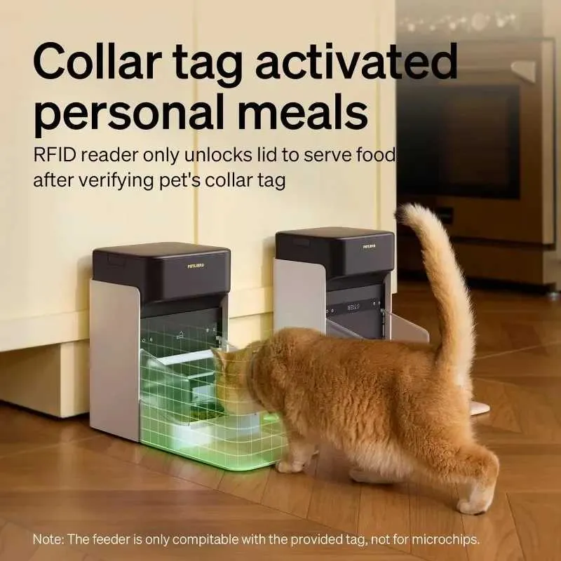PETLIBRO Upgraded RFID Automatic Cat Feeder 5G Wi-Fi Automatic Pet Feeder 3L Auto Cat Feeder App Control With Light Collar TagC250228 ZZ
