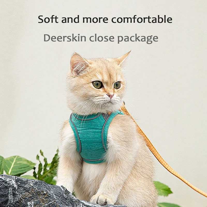 Cat Harness Leash Set For Chihuahua Accessories Dog Cat Vest Pug Leashes Walking Tools Walk Out Leads Rope Collar SuppliesT250318