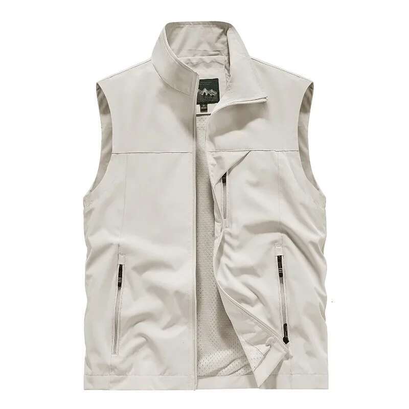 New Men Spring Outdoor Tactical Men's Sleeveless Waistcoat Multiple Pockets Plus Size Male Fishing Vest Outwear