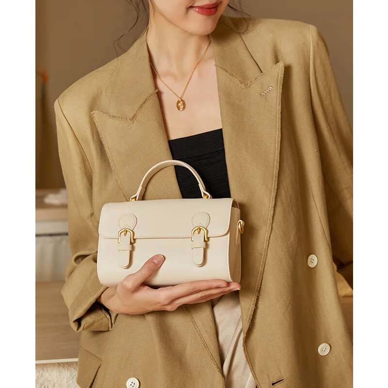 2024 Spring Genuine Leather Women Small Messenger High Quality Shoulder Bag Handbags Fashion Girls' Mini Tote Bags