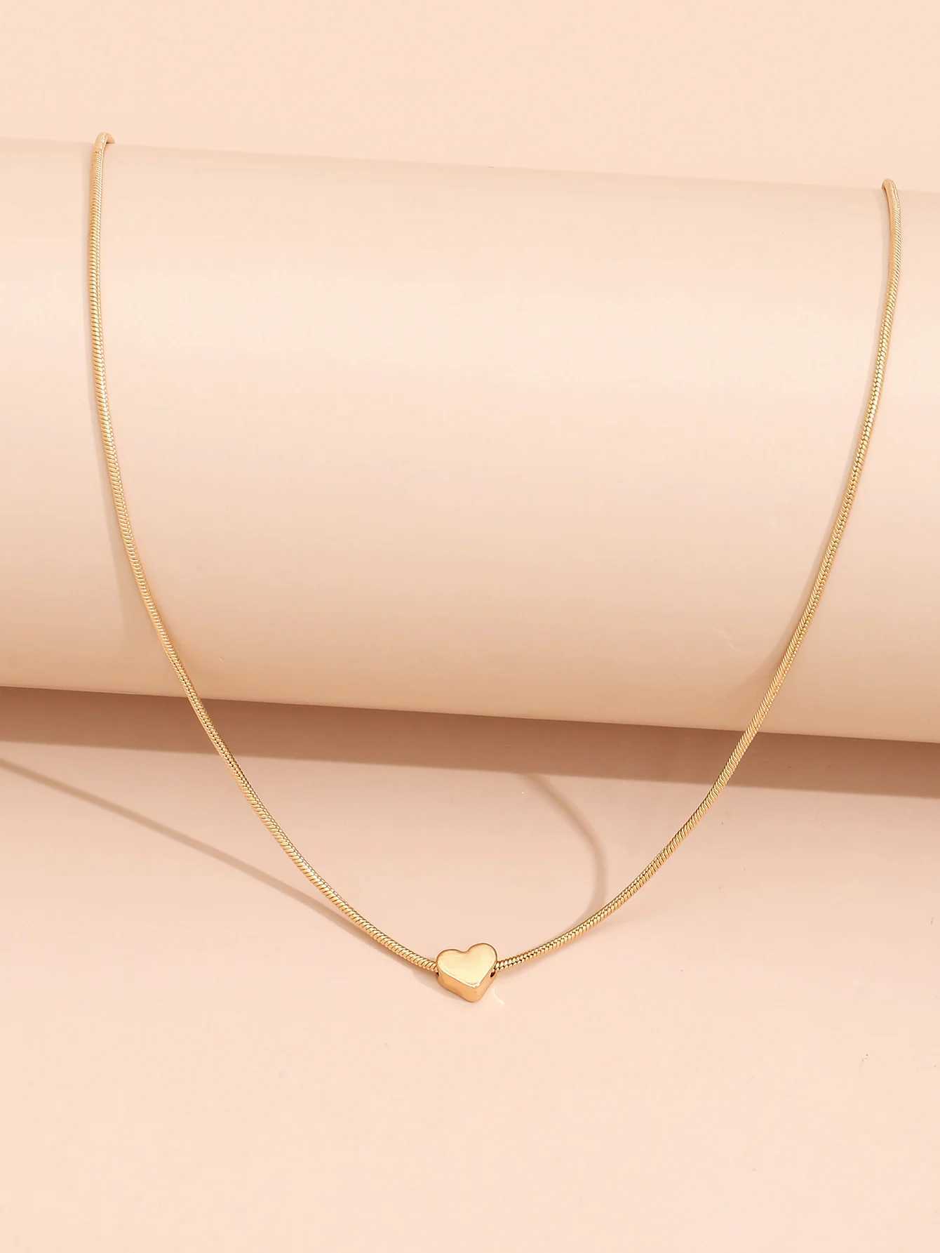 Cute little love letter necklace womens fashion necklace gold zinc alloy party necklace wedding necklace jewelry gift W250318