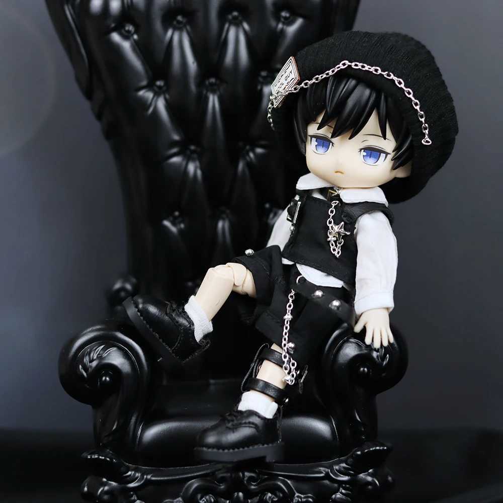 Ob11 Doll Gothic Clothes Uniform Suit Dress Shirt Hat Vest Shorts Set Clothes For Gsc Obitsu11 Molly P9 1/12bjd X250318