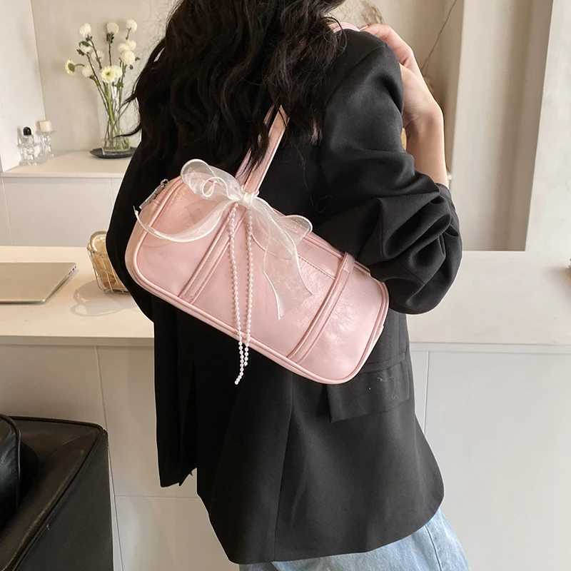 Ribb Design Mini Pu Leather Bottom Bag Suitable for Wen 2024 New Fi Trends Y2K Horizontal Bags Shooter Bags Handbags and Wallets Y250318