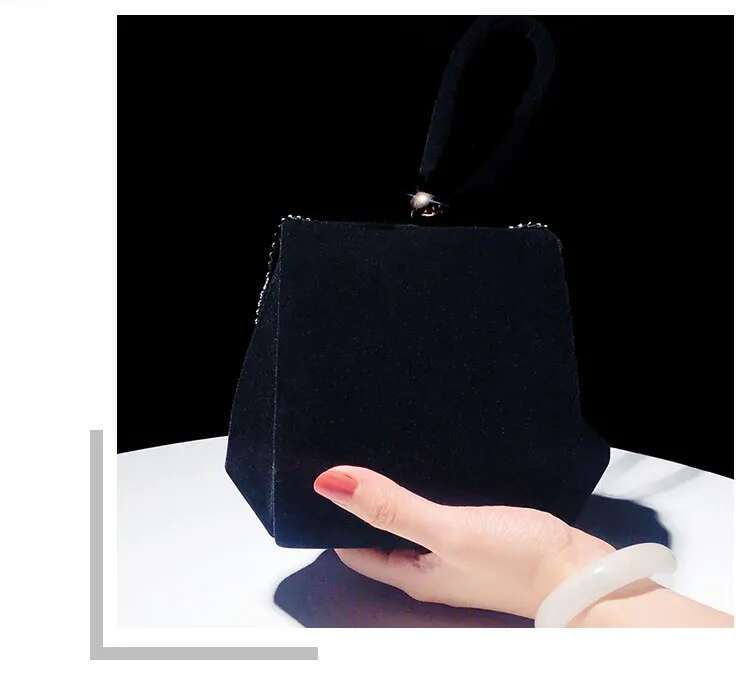 Fashion Women Handbag Veet Hobo Glitter Shiny Dias Bow Knot Evening Wedding Party Clutch Purse Shoulder Bag