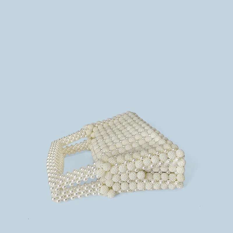 2024 Fahsion Pearl Beaded Evening Bag Design Women's Handmade Hand-Beaded Handbag Wedding Party Clutches Sac A Main Femme