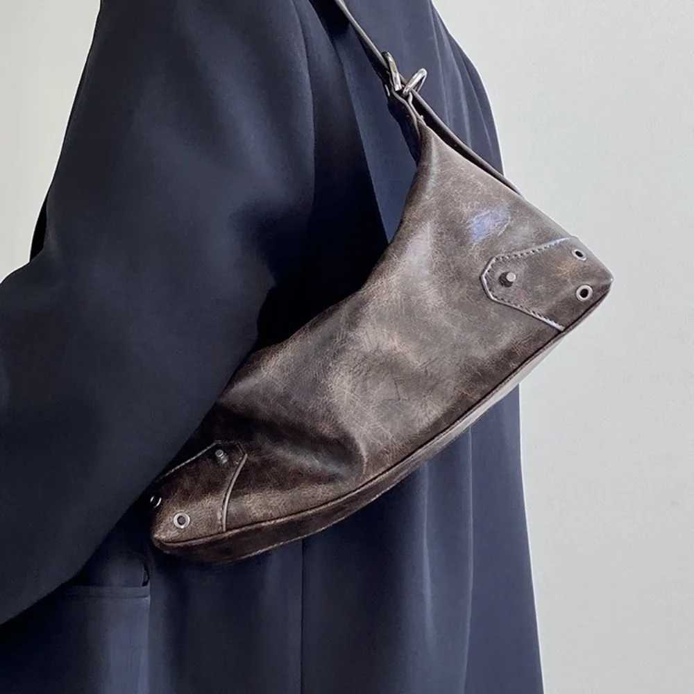 Pu leather Wen underwear bag cool Y2k girl retro small shoe bag simple Fem cross body bag handbag wallet Y250318