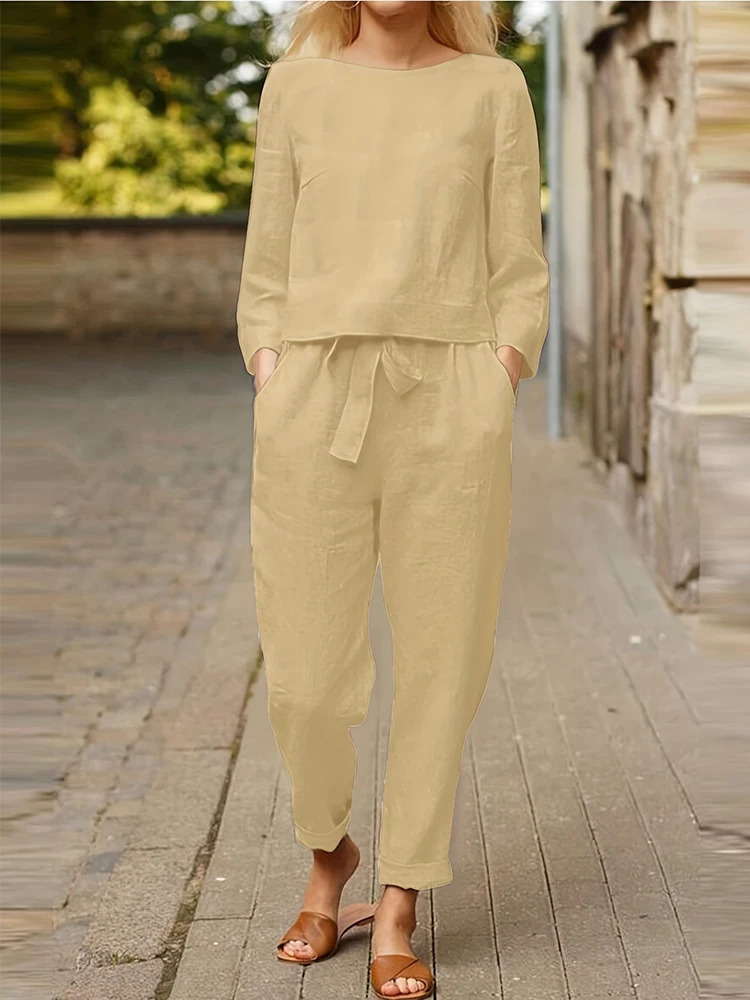 Plus Size 2025 Womens Short Sleeve Pleated Suit Irregular Patterned Top Wide Leg Pants 2 Piece Fashion Sweatshirt Set 250318