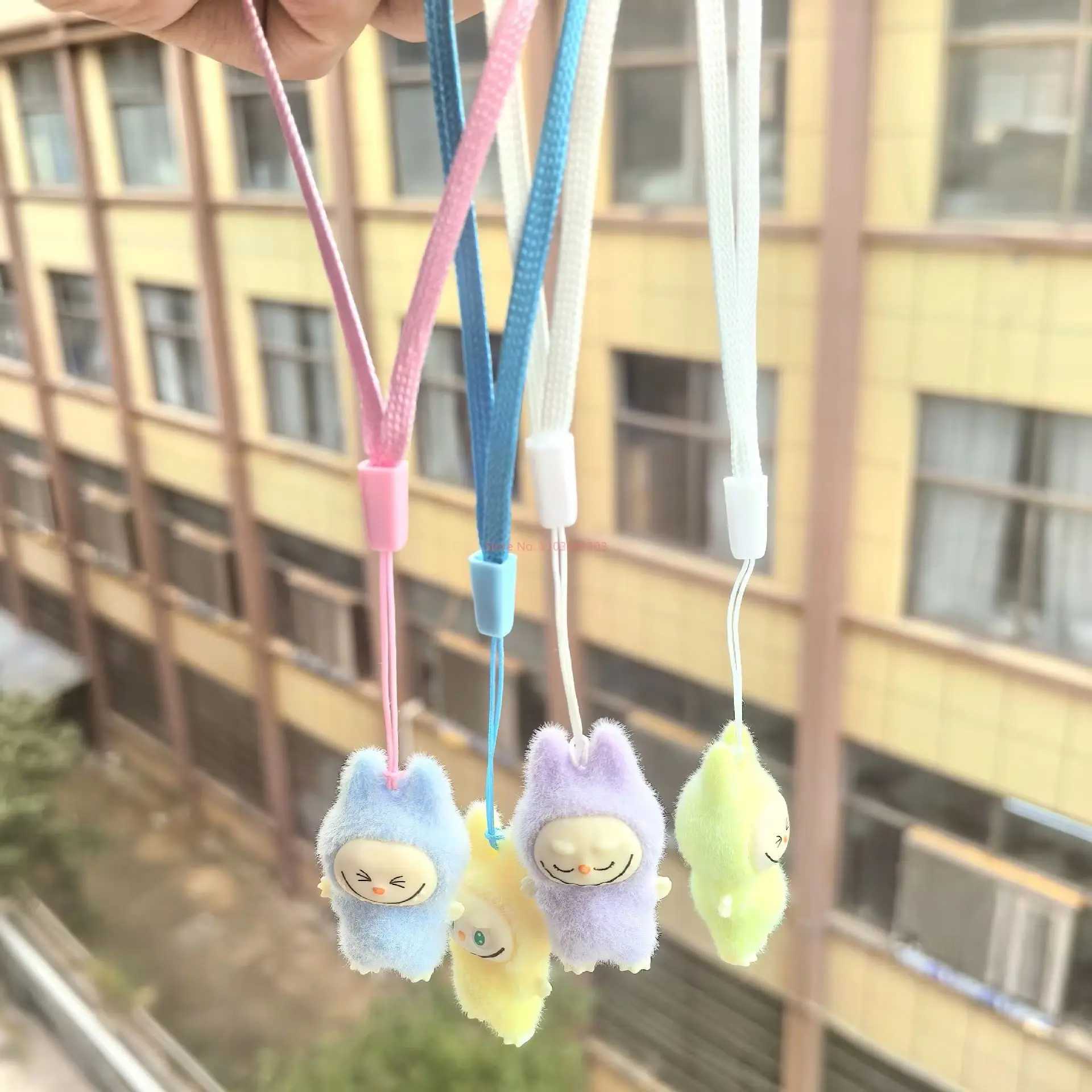 New Cartoon Labubu Resin Plush Blind Box Pendant Backpack Accessories Desktop Cute Decoration Childrens Surprise Birthday GiftT250318