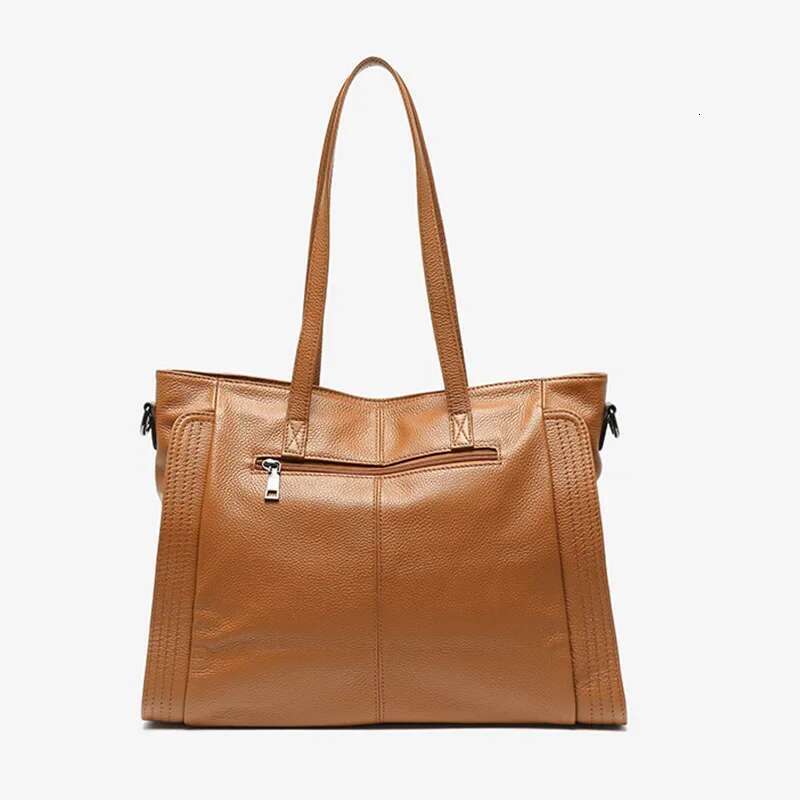 100% Genuine Leather Large Casual Tote Bags For Women 2024 High Quality Classic Handbags Ladies Cowhide Shoulder Messenger Bag
