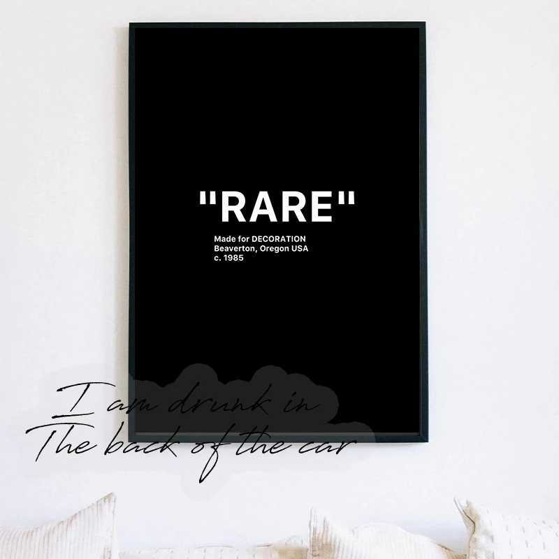 Modern Hype Black and White Minimst Quotes Poster Canvas Prints Motivation Inspired Wall Decor Office Home Room Decoration Y250318