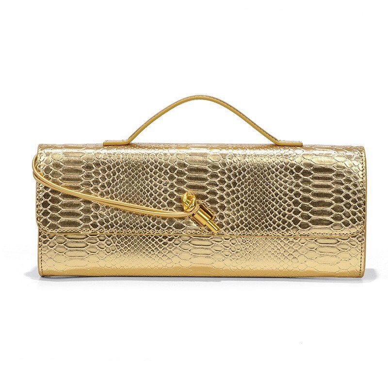 Hot Selling Snake Skin Pattern Handmade Woven Bag Fashionable Designer Women s Handbag High end Niche Dinner Party Baguette Single Shoulder Women Wall