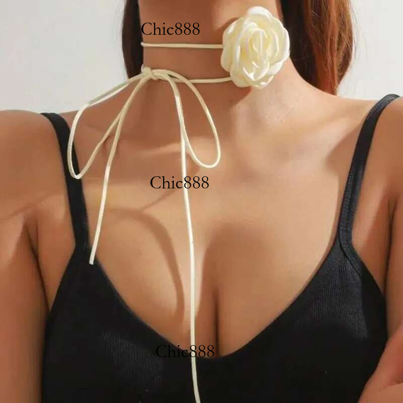 Exquisite Imitation Pearl Choker Fashionable Bow Tie Lace Up Velaet Necklace Personality Simple Jewelry For Woman