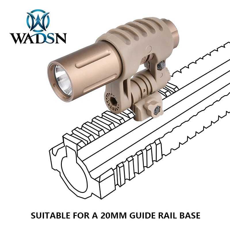 WADSN Metal Tactical PLHv2 Handheld Weapon Light 1000lm Outdoor Hunting Battle Flashlight Pistol Portable Torch Helmet Accessories X250318