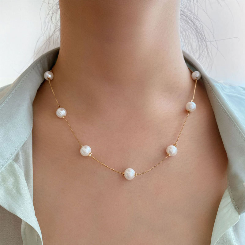 Light Luxury Temperament Imitation Pearl Necklace Female Hundred Niche Design High-grade Collar Bone Chain Choker