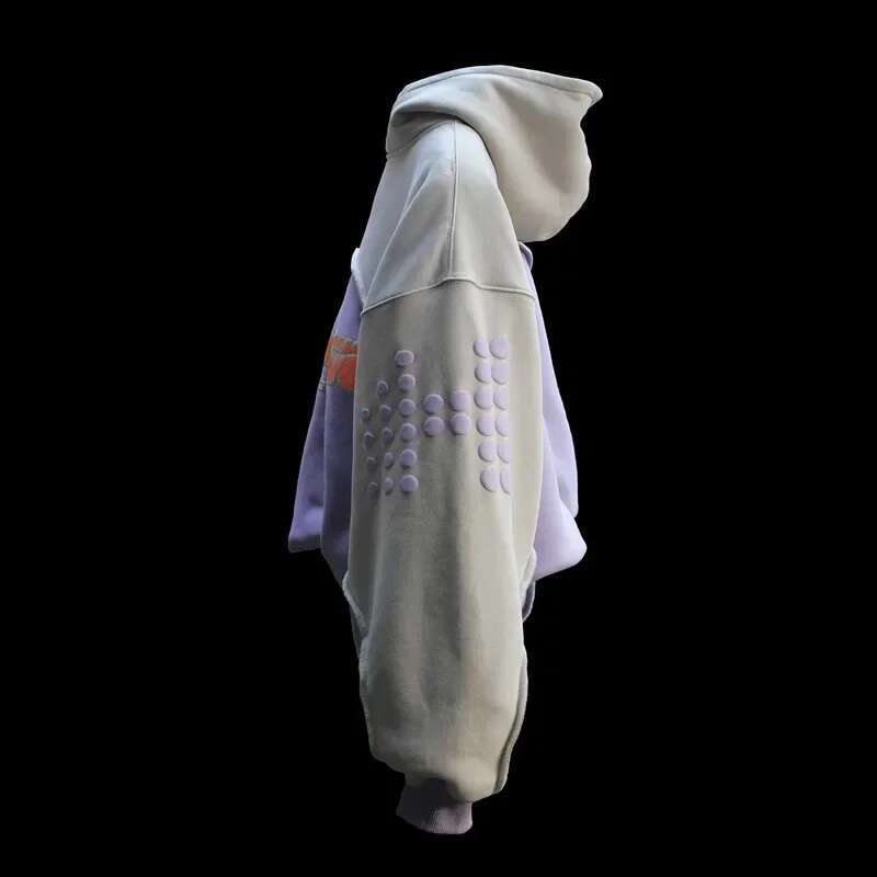 Haruku Baggy Hoodie Y2k Letter Pattern Printed Splicing Design Sweatshirt Gothic Vintage Men Women Oversized Casual Pullover