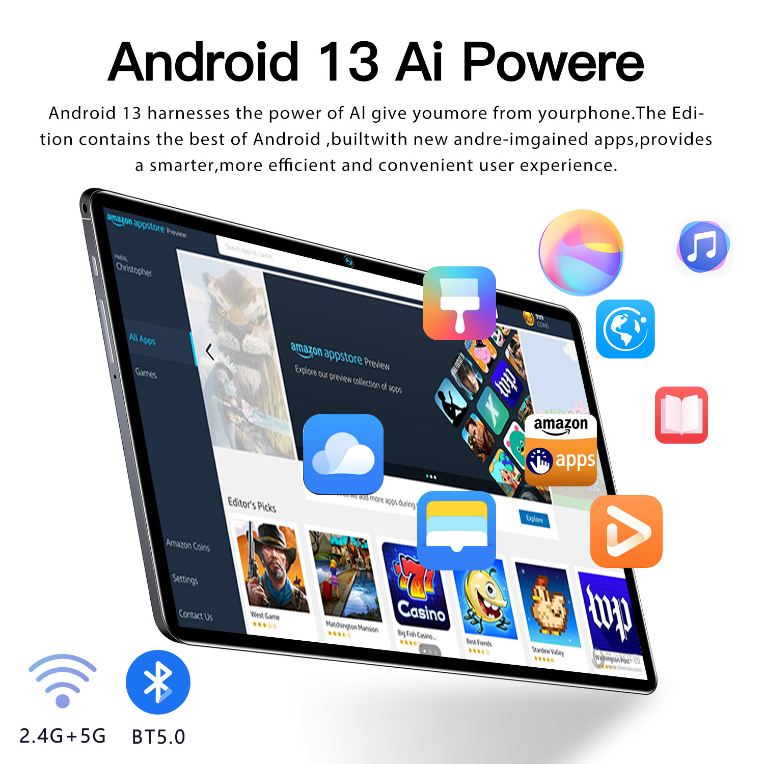 New 10.1-inch P70 Android 16+512G Global language front and rear HD cameras metal case 5G tablet