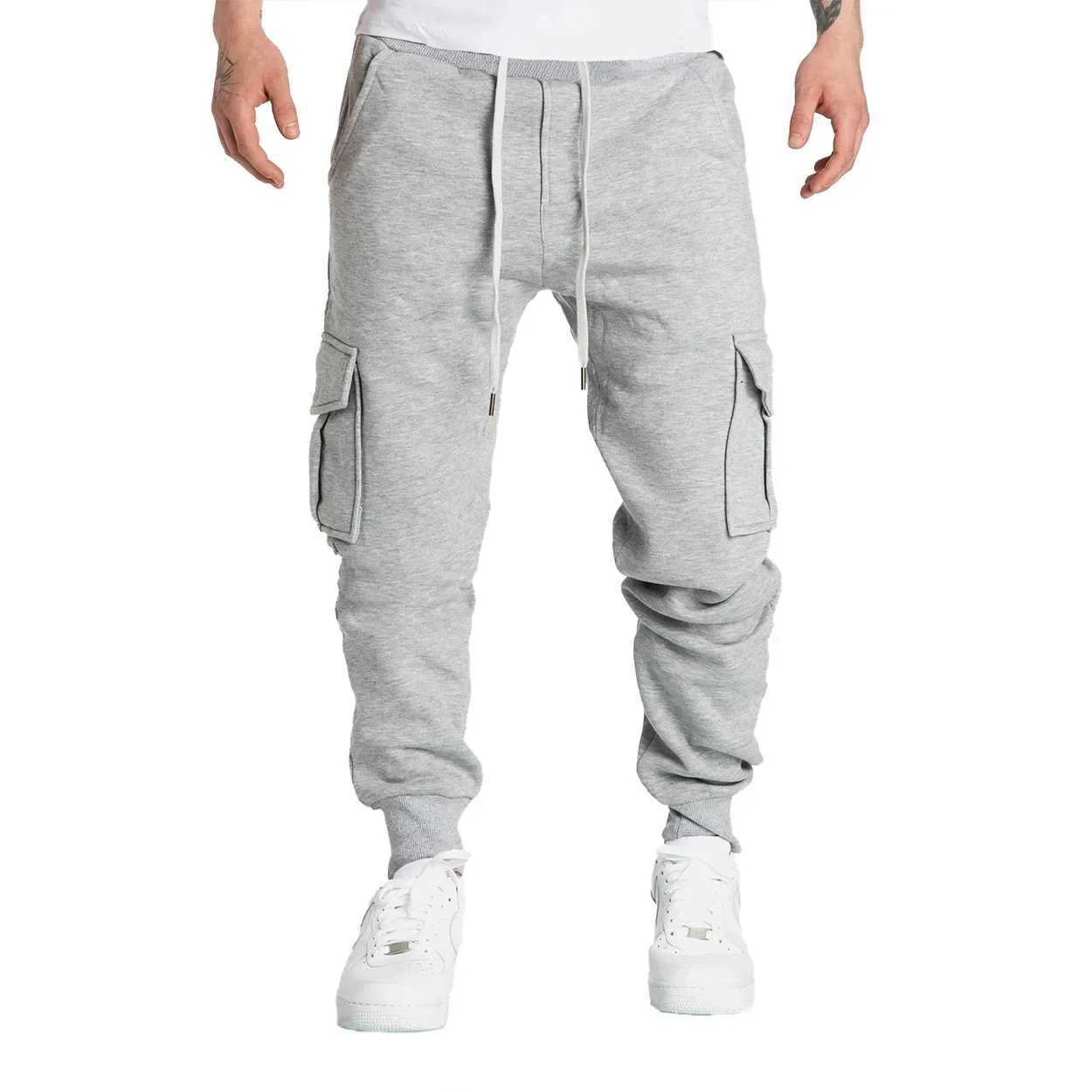 2024 Autumn/Winter Wool Mens Casual Work Pants Mens Multi Pocket Pants Cross border Plus Sports Casual Pants Mens W250318