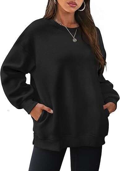 popular European and American women's round neck pullover oversized loose veet long sleeved sweatshirt 2025 versatile new trend clothing ins
