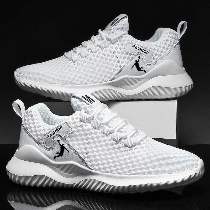 White mens cheap shoes large size 47 running sports shoes unisex breathable mesh sports shoes mens Trianers Zapatillas running Hbre Y250317