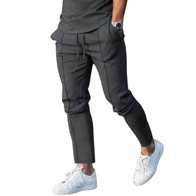 Autumn Casual Pants High Street Pants Solid Color Slim Fit Car Folding Mens Casual Pants W250318
