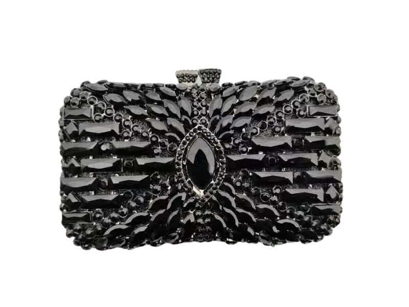 Female Wedding Fuhisa/Blue Clutches Bags Women Crystal Birthday Gift Metal Clutch Purse Lady Rhies Chain Handbags