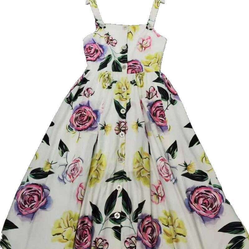Fengyingying Women's 2025 Spring New Cotton Printed Waist Elastic Half Skirt