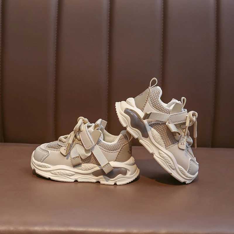 2024 Kids Sport Shoes Fashion Cross-tied Mesh Breathable Boys Sneakers Spring Autumn Children Girls Outdoor Running Shoes G02122 W250318