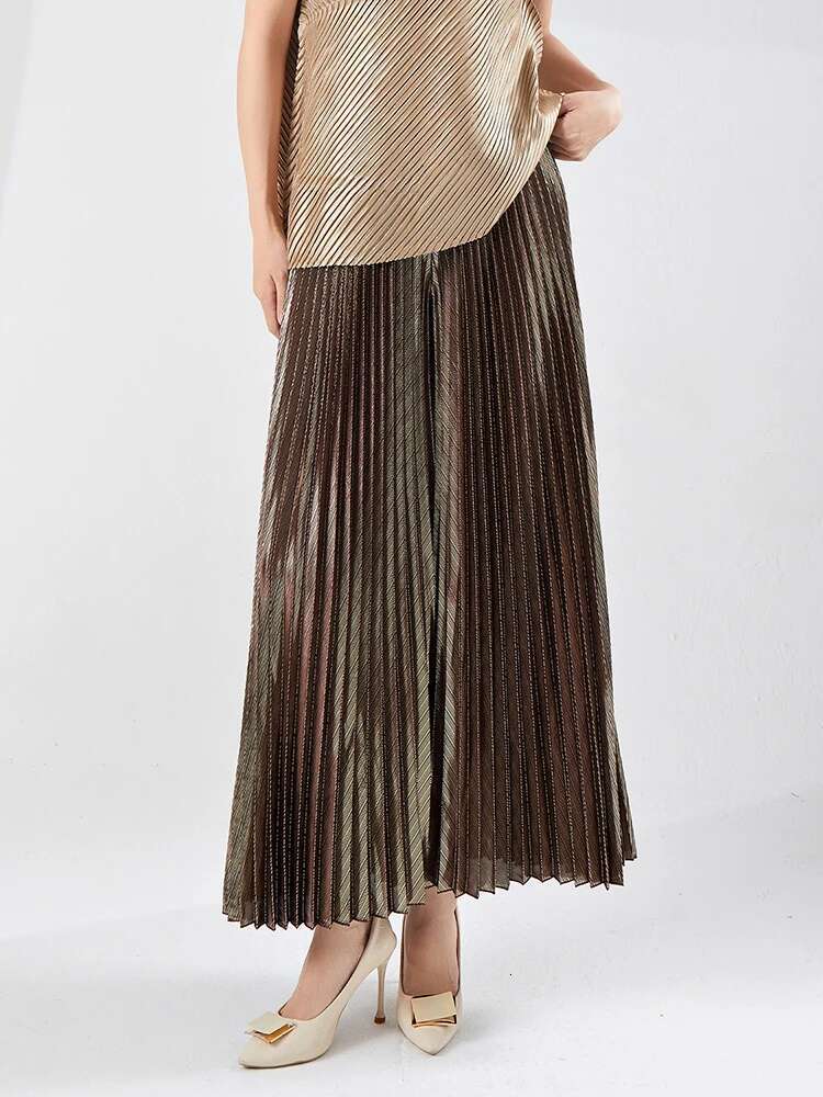 LANMREM Pleated Leg Wide Pants For Womne High Waist Loose Trousers Versatile 2025 Fashion Summer New Clothing 2Z1431