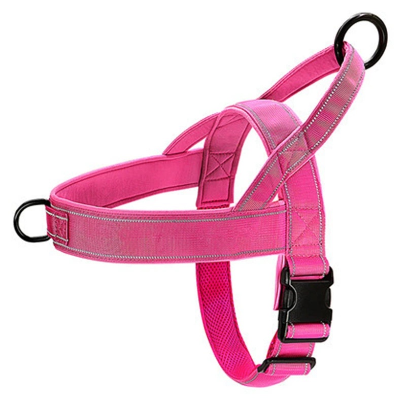 1pc Reflective Design No Pull Dog Harness Escape Proof Adjustable Nylon Dog Harness with Padded Handle for Medium Large Dog