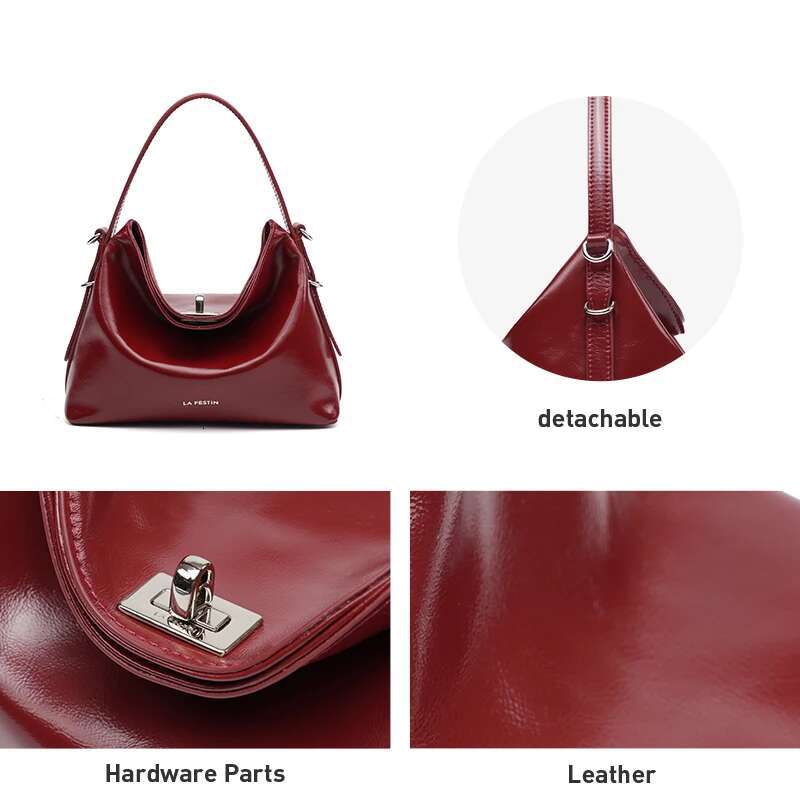 LA FESTIN Original Shoulder 2024 New Small Handbag Women's Fashion Bags Crossboby Ba g Brand Lady Leather Bag